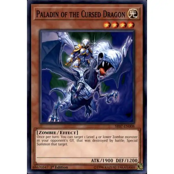 YuGiOh Structure Deck: Zombie Horde Common Paladin of the Cursed Dragon SR07-EN008