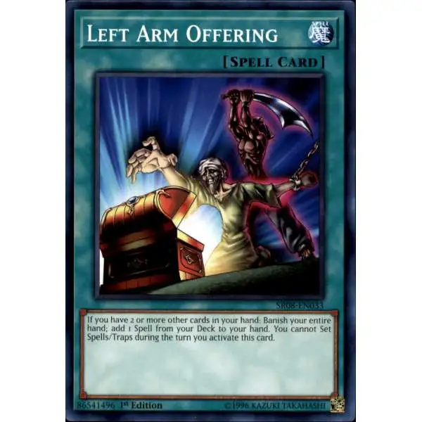 YuGiOh Structure Deck: Order of the Spellcasters Common Left Arm Offering SR08-EN033