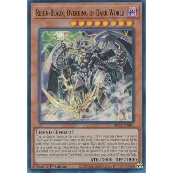 YuGiOh Structure Deck: Dark World Ultra Rare Reign-Beaux, Overking of Dark World SR13-EN001