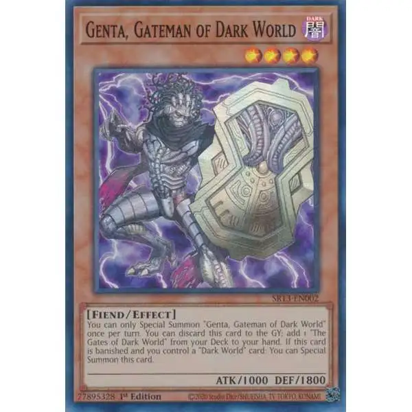 YuGiOh Structure Deck: Dark World Super Rare Genta, Gateman of Dark World SR13-EN002