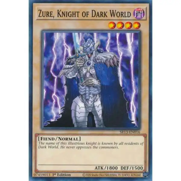 YuGiOh Structure Deck: Dark World Common Zure, Knight of Dark World SR13-EN016
