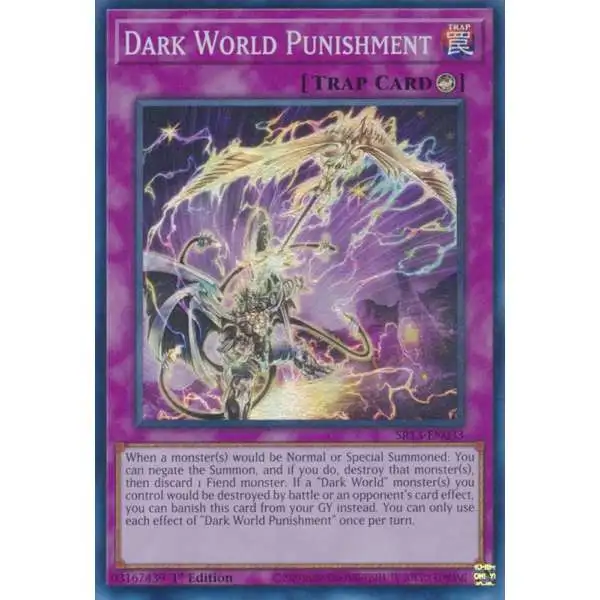 who uses dark world deck in yugioh Structure Single Card Super Rare Dark World Punishment SR13-EN033 This new form of Reign Dark World | Yu-Gi-Oh! Wiki