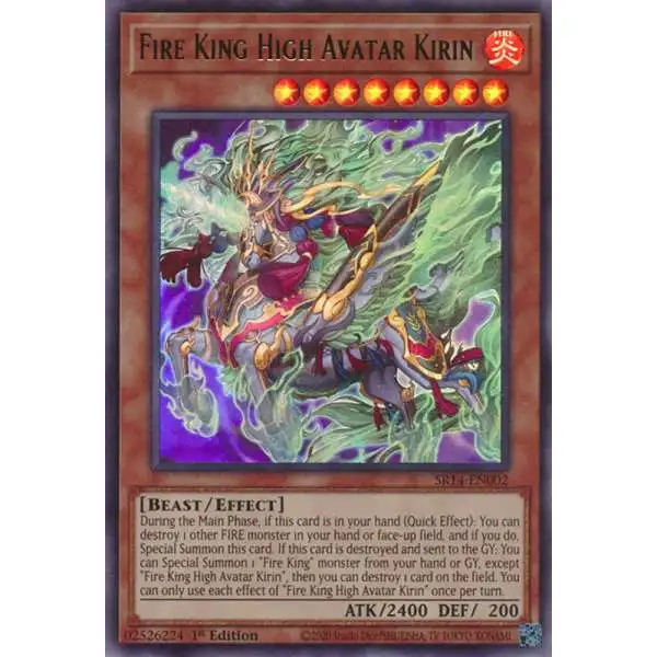 YuGiOh Structure Deck: Fire Kings Ultra Rare Fire King High Avatar Kirin SR14-EN002