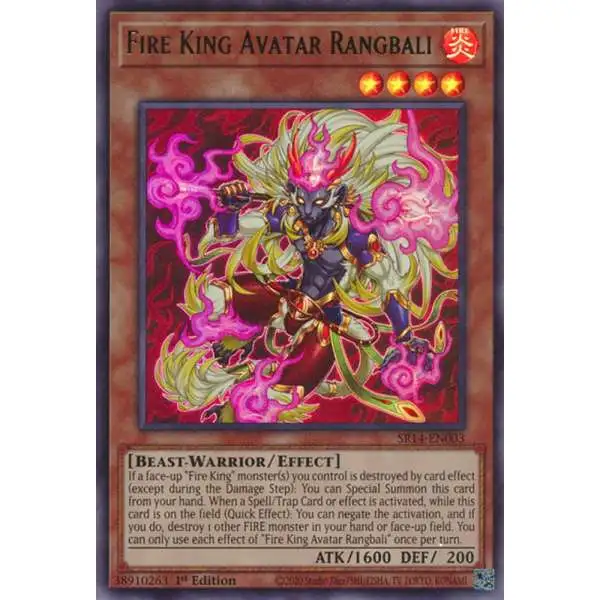 YuGiOh Structure Deck: Fire Kings Ultra Rare Fire King Avatar Rangbali SR14-EN003