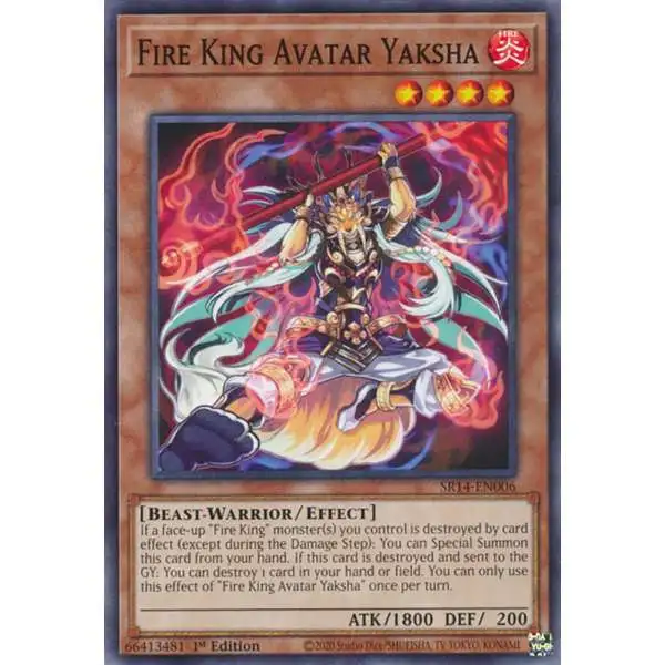 YuGiOh Structure Deck: Fire Kings Common Fire King Avatar Yaksha SR14-EN006