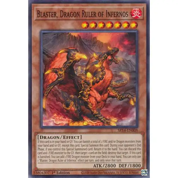 YuGiOh Structure Deck: Fire Kings Common Blaster, Dragon Ruler of Infernos SR14-EN008