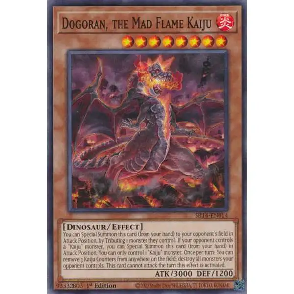 YuGiOh Trading Card Game Structure Deck: Fire Kings Common Dogoran, the Mad Flame Kaiju SR14-EN014