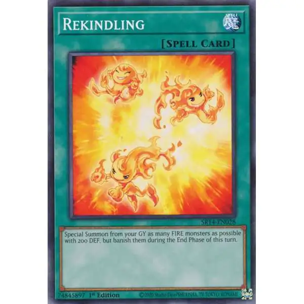 YuGiOh Trading Card Game Structure Deck: Fire Kings Common Rekindling SR14-EN028