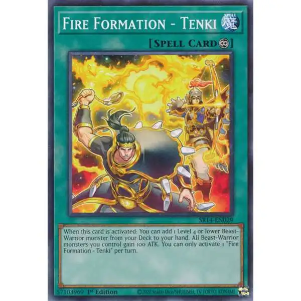 YuGiOh Trading Card Game Structure Deck: Fire Kings Common Fire Formation - Tenki SR14-EN029