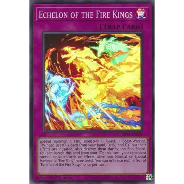 YuGiOh Trading Card Game Structure Deck: Fire Kings Super Rare Echelon of the Fire Kings SR14-EN033