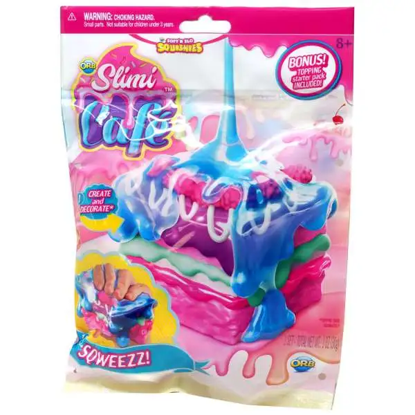 Soft'N Slow Squishies Slimi Cafe Raspberry Square Squeeze Toy