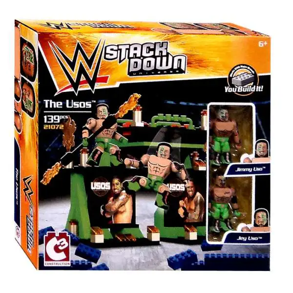 WWE Wrestling C3 Construction StackDown The Usos Playset #21072