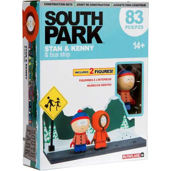 McFarlane Toys South Park Stan & Kenny With the Bus Stop Small Construction Set