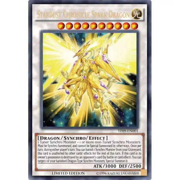 YuGiOh Shonen Jump Ultra Rare Stardust Chronicle Spark Dragon YF09-EN001