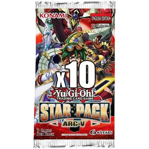YuGiOh Star Pack ARC-V LOT of 10 Booster Packs