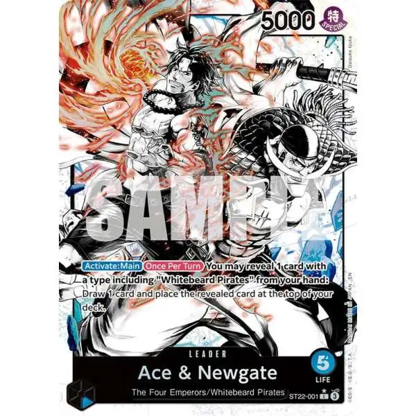One Piece Trading Card Game Starter Deck 22: Ace & Newgate Leader Ace & Newgate ST22-001 [Parallel]