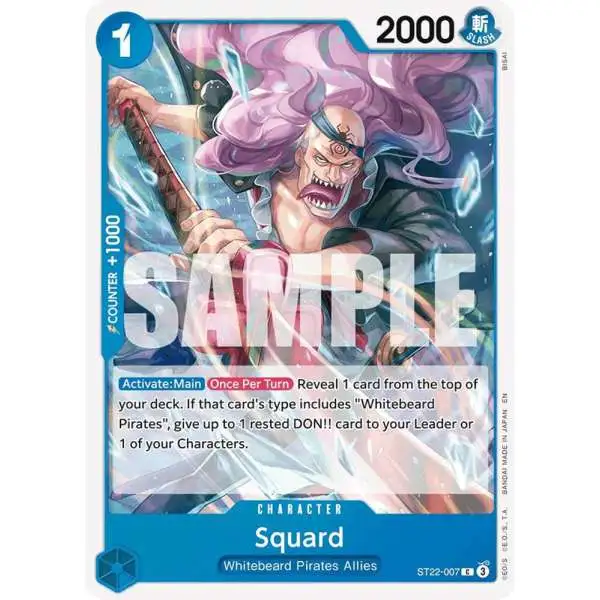 One Piece Trading Card Game Starter Deck 22: Ace & Newgate Common Squard ST22-007