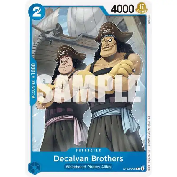 One Piece Trading Card Game Starter Deck 22: Ace & Newgate Common Decalvan Brothers ST22-008