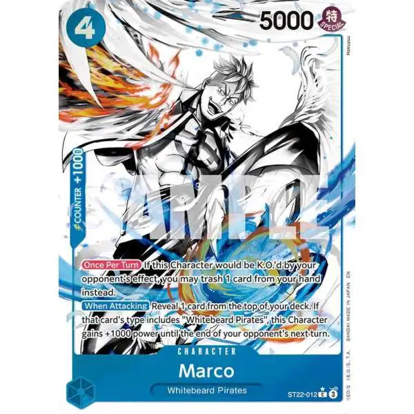 One Piece Trading Card Game Starter Deck 22: Ace & Newgate Common Marco ST22-012 [Parallel]