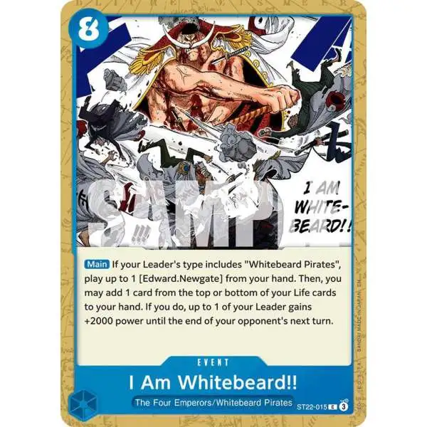One Piece Trading Card Game Starter Deck 22: Ace & Newgate Common I Am Whitebeard!! ST22-015