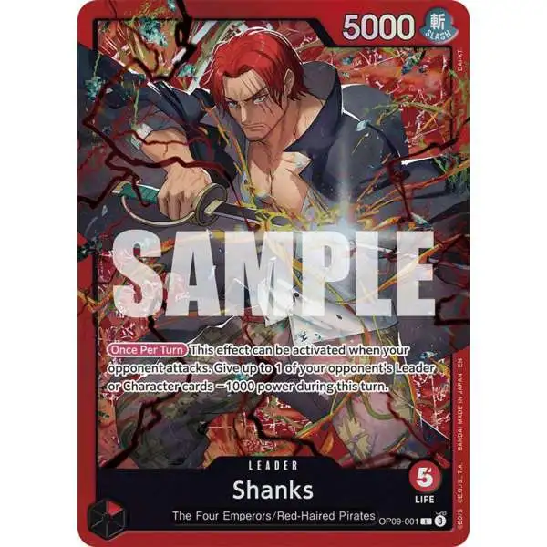 One Piece Trading Card Game Starter Deck 23: RED Shanks Leader Shanks OP09-001 [Reprint]