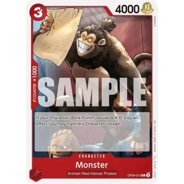One Piece Trading Card Game Starter Deck 23: RED Shanks Common Monster OP09-012 [Reprint]