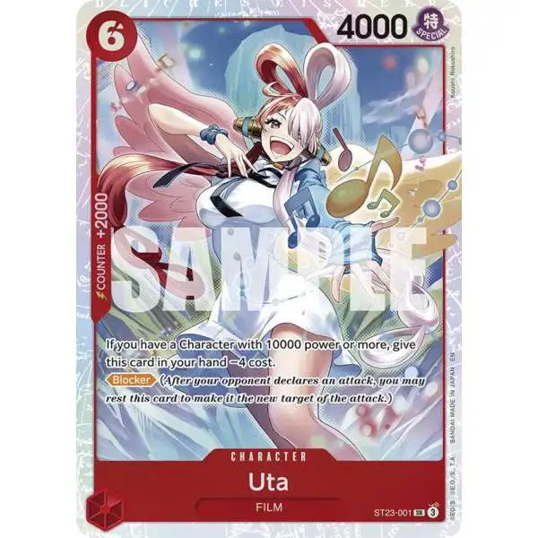 One Piece Trading Card Game Starter Deck 23: RED Shanks Super Rare Uta ST23-001