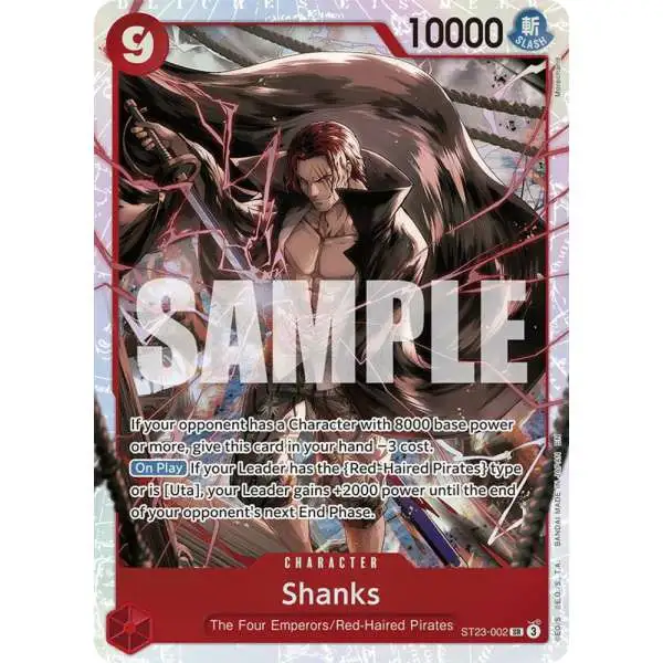 One Piece Trading Card Game Starter Deck 23: RED Shanks Super Rare Shanks ST23-002