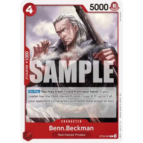 One Piece Trading Card Game Starter Deck 23: RED Shanks Common Benn.Beckman ST23-003