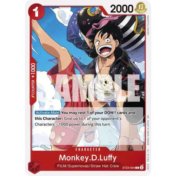 One Piece Trading Card Game Starter Deck 23: RED Shanks Common Monkey.D.Luffy ST23-004