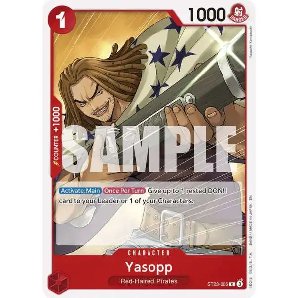 One Piece Trading Card Game Starter Deck 23: RED Shanks Common Yasopp ST23-005