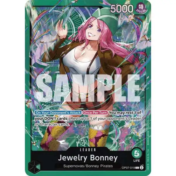 One Piece Trading Card Game Starter Deck 24: GREEN Jewelry Bonney Leader Jewelry Bonney OP07-019