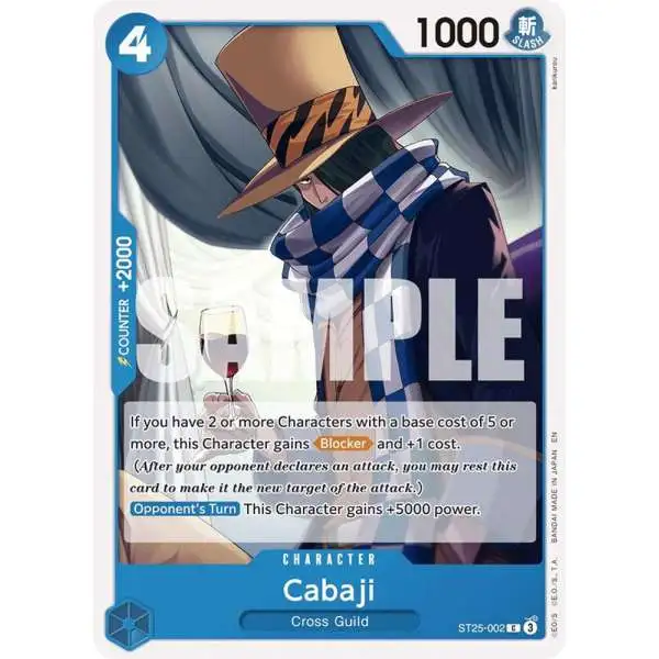 One Piece Trading Card Game Starter Deck 25: BLUE Buggy Common Cabaji ST25-002