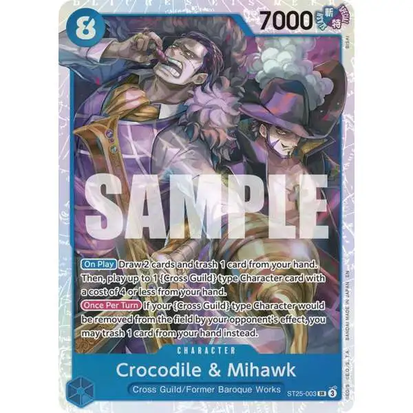 One Piece Trading Card Game Starter Deck 25: BLUE Buggy Super Rare Crocodile &amp; Mihawk ST25-003