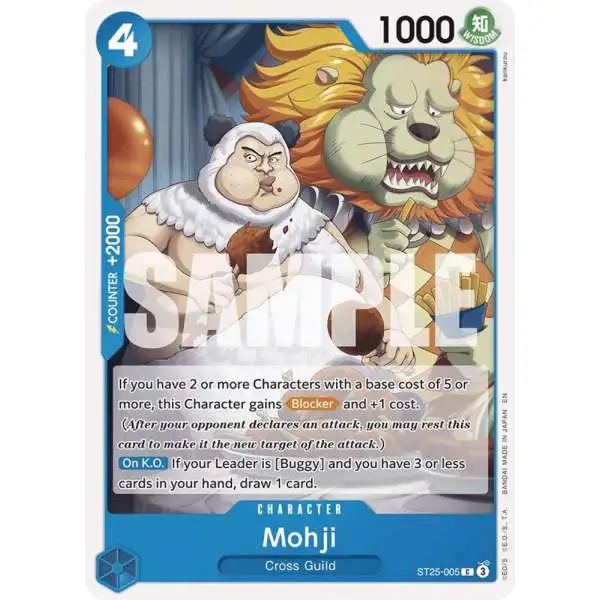 One Piece Trading Card Game Starter Deck 25: BLUE Buggy Common Mohji ST25-005