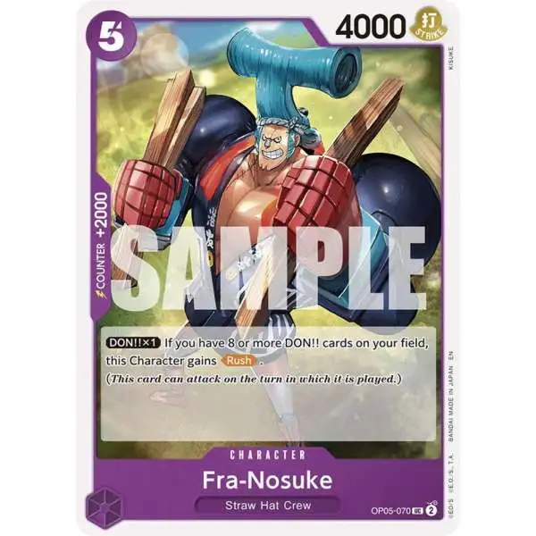 One Piece Trading Card Game Starter Deck 26: PURPLE/BLACK Monkey.D.Luffy Uncommon Fra-Nosuke OP05-070 [Reprint]