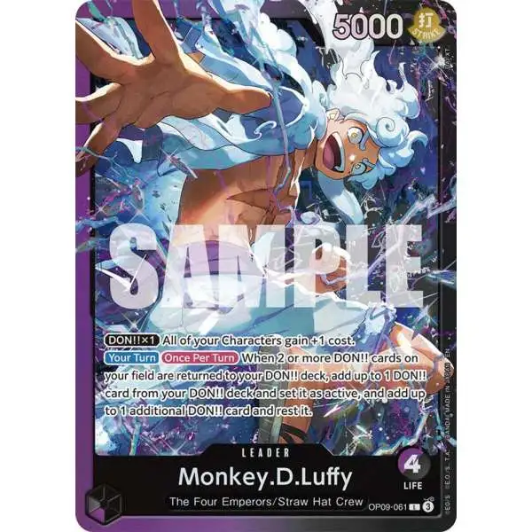 One Piece Trading Card Game Starter Deck 26: PURPLE/BLACK Monkey.D.Luffy Leader Monkey.D.Luffy OP09-061