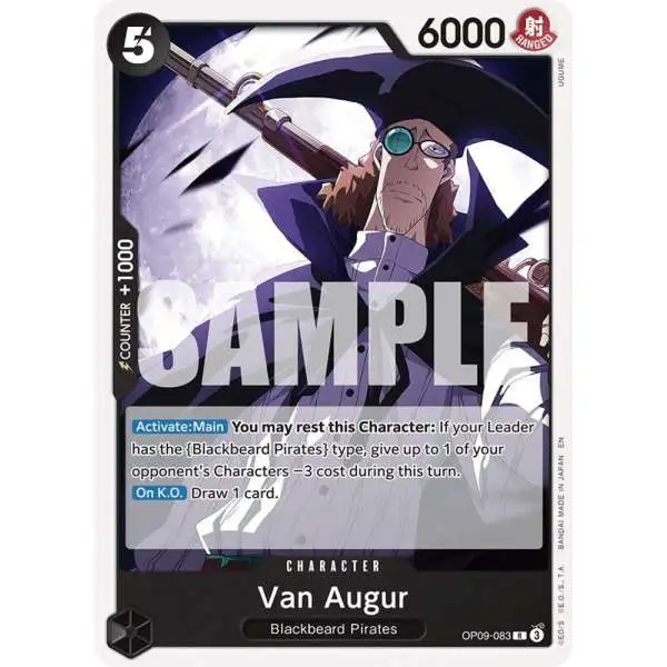 One Piece Trading Card Game Starter Deck 27: BLACK Marshall.D.Teach Rare Van Augur OP09-083 [Reprint]