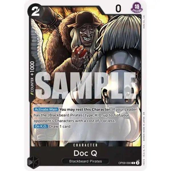 One Piece Trading Card Game Starter Deck 27: BLACK Marshall.D.Teach Rare Doc Q OP09-090 [Reprint]
