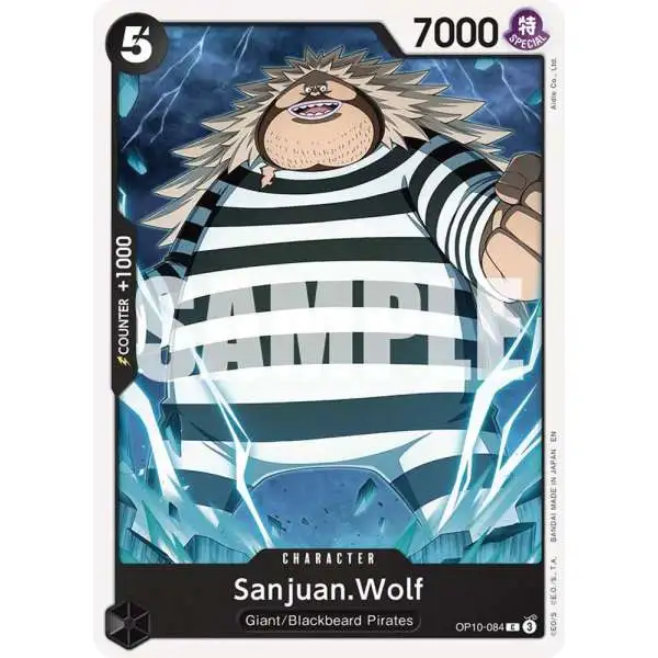 One Piece Trading Card Game Starter Deck 27: BLACK Marshall.D.Teach Common Sanjuan.Wolf OP10-084 [Reprint]
