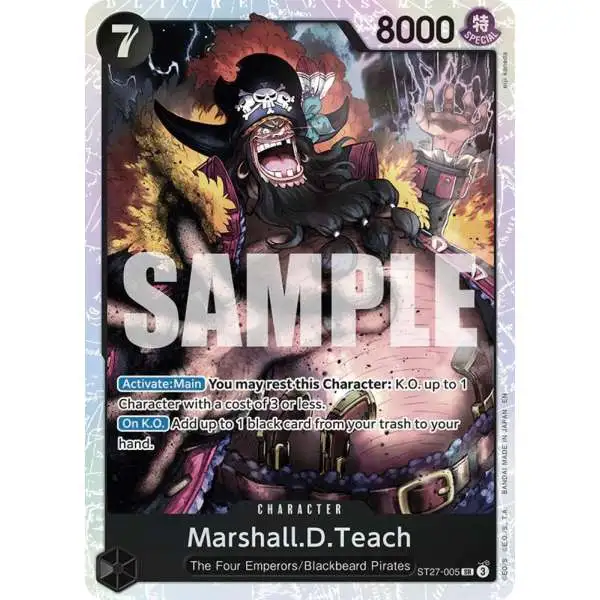 One Piece Trading Card Game Starter Deck 27: BLACK Marshall.D.Teach Super Rare Marshall.D.Teach ST27-005