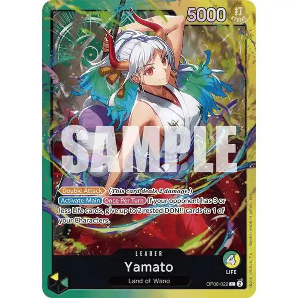 One Piece Trading Card Game Starter Deck 28: GREEN/YELLOW Yamato Leader Yamato OP06-022