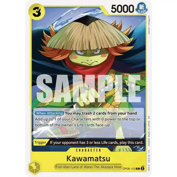 One Piece Trading Card Game Starter Deck 28: GREEN/YELLOW Yamato Common Kawamatsu OP06-103 [Reprint]