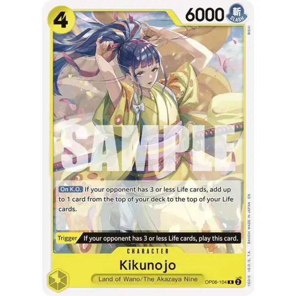 One Piece Trading Card Game Starter Deck 28: GREEN/YELLOW Yamato Rare Kikunojo OP06-104 [Reprint]