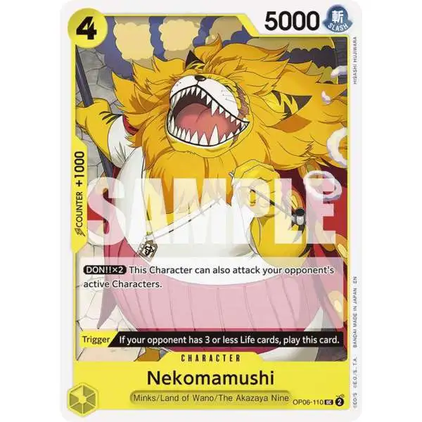 One Piece Trading Card Game Starter Deck 28: GREEN/YELLOW Yamato Uncommon Nekomamushi OP06-110 [Reprint]