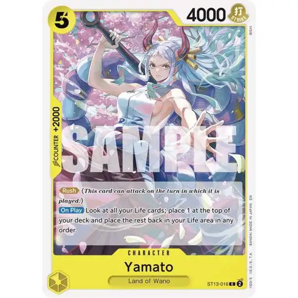 One Piece Trading Card Game Starter Deck 28: GREEN/YELLOW Yamato Common Yamato ST13-016 [Reprint]