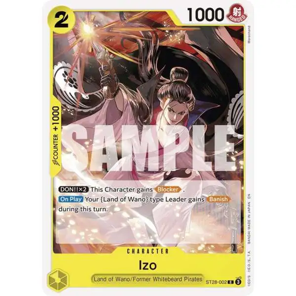 One Piece Trading Card Game Starter Deck 28: GREEN/YELLOW Yamato Common Izo ST28-002