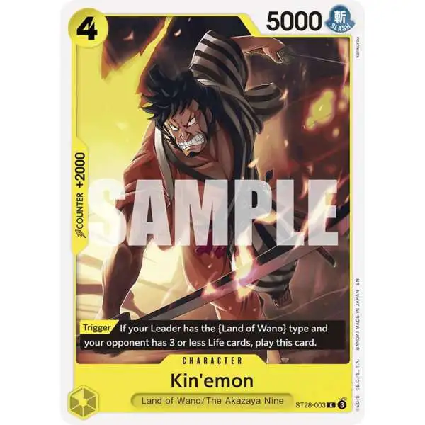 One Piece Trading Card Game Starter Deck 28: GREEN/YELLOW Yamato Common Kin'emon ST28-003