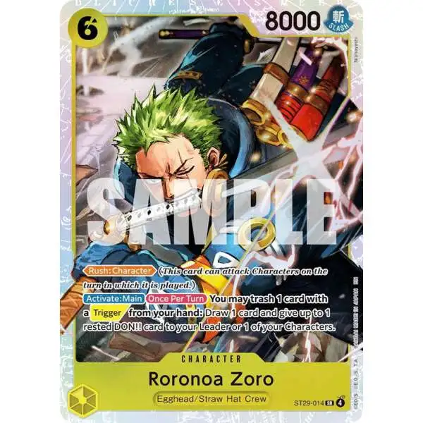 One Piece Trading Card Game Starter Deck 29: Egghead Super Rare Roronoa Zoro ST29-014