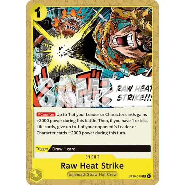 One Piece Trading Card Game Starter Deck 29: Egghead Common Raw Heat Strike ST29-015